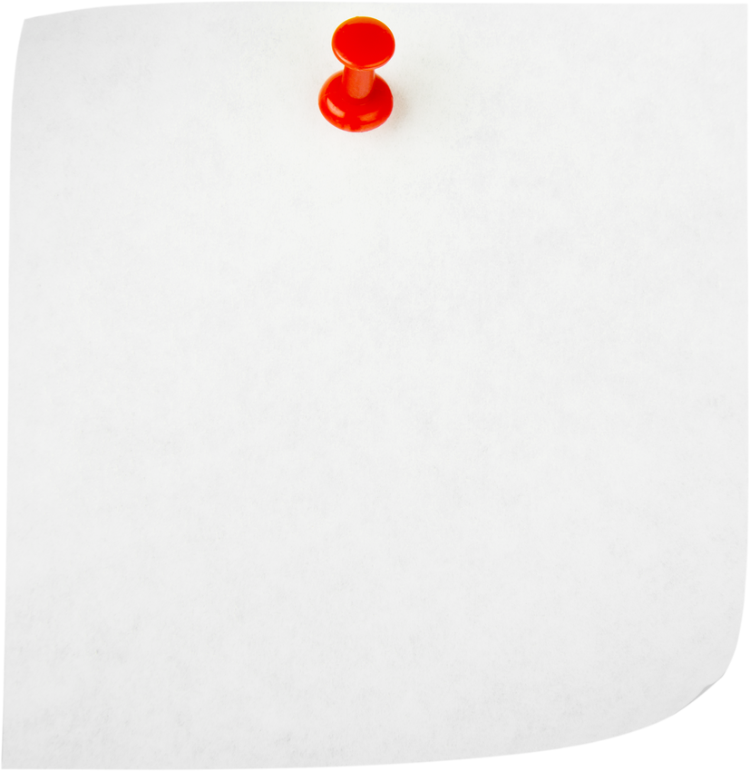 Cut Out of Blank Note